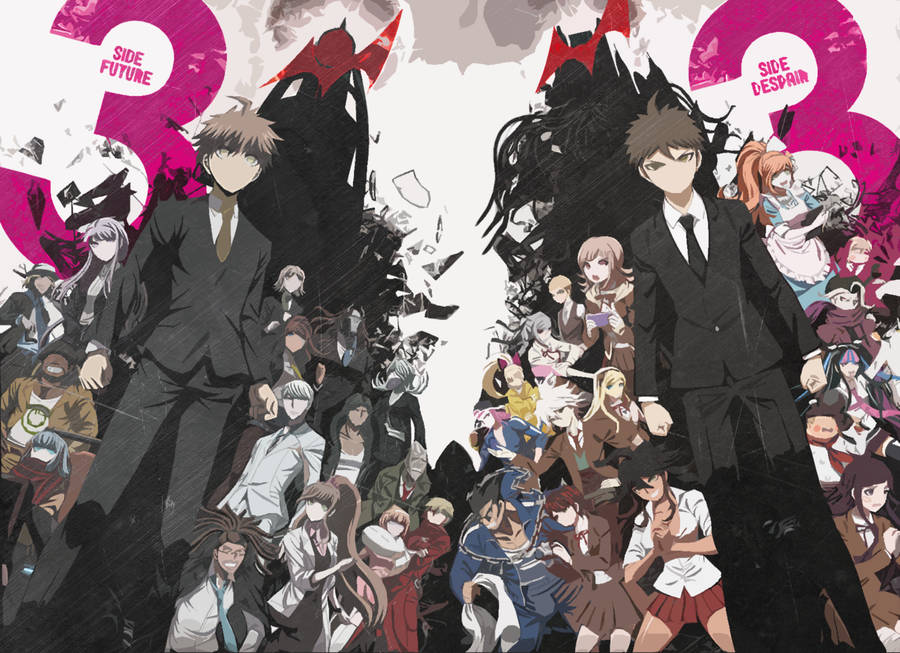 Featuring The Iconic Bear Monokuma, This Poster Illustrates The Dark And Thrilling World Of Danganronpa. Wallpaper