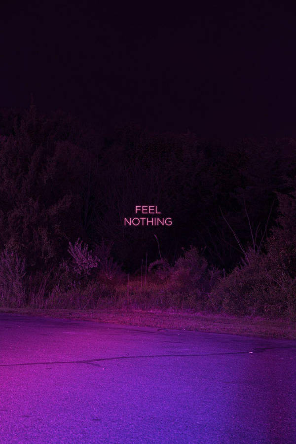 Feel Nothing Black And Purple Aesthetic Wallpaper