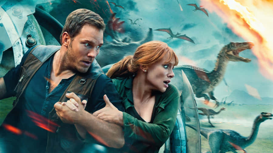 Feel The Chills Of Blue Jurassic World Wallpaper