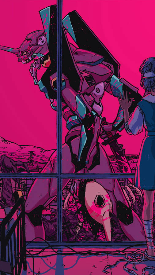 “feel The Power Of An Evangelion Phone.” Wallpaper