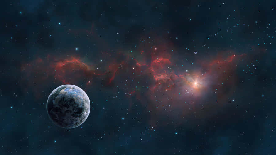 Feel The Power Of The Universe With This Captivating Outer Space Scene. Wallpaper