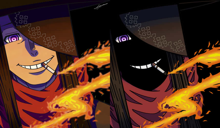 Feel The Warmth Of Anime Fire Wallpaper