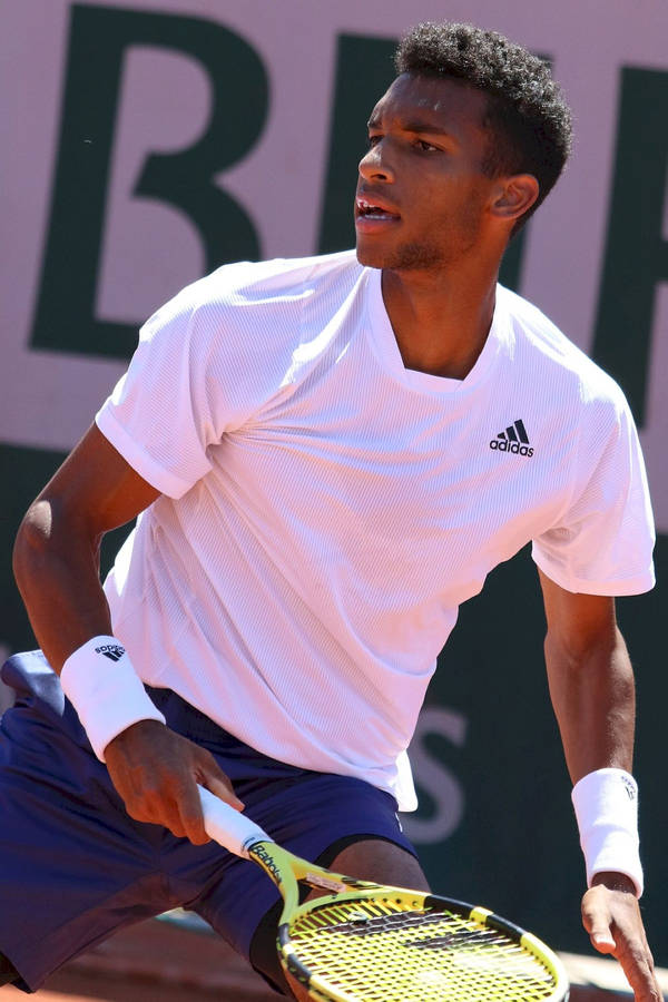 Felix Auger Aliassime White Adidas Shirt Wallpaper