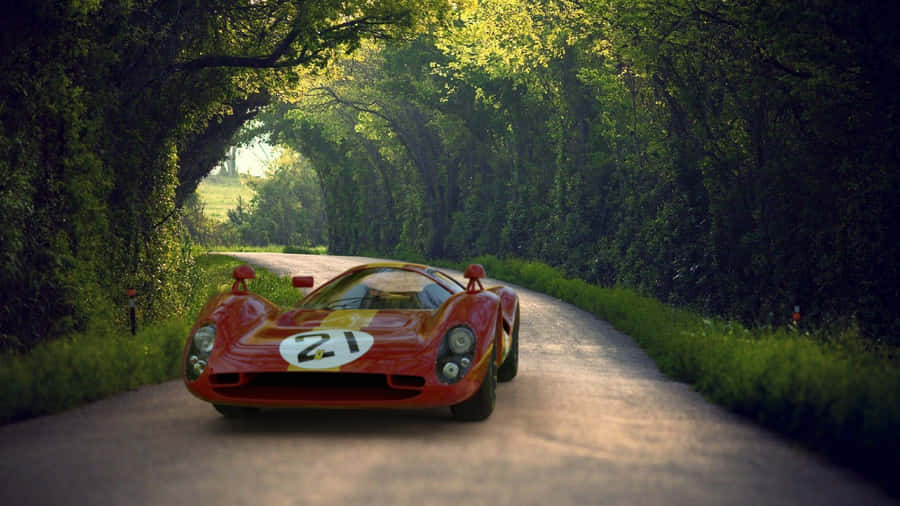 Ferrari 330 In A Shaded Road Wallpaper
