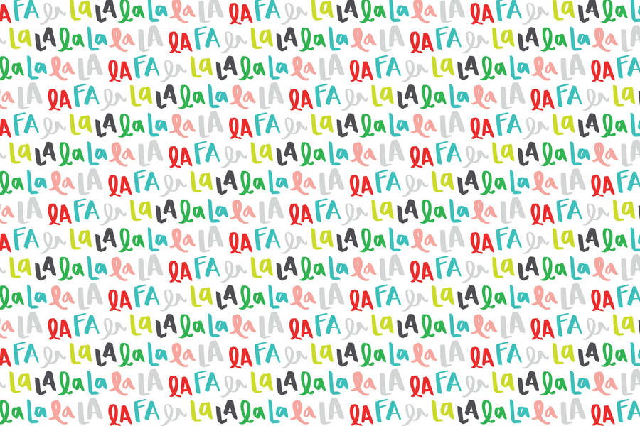 Festive Fa La La La La Lyrics Typography Wallpaper