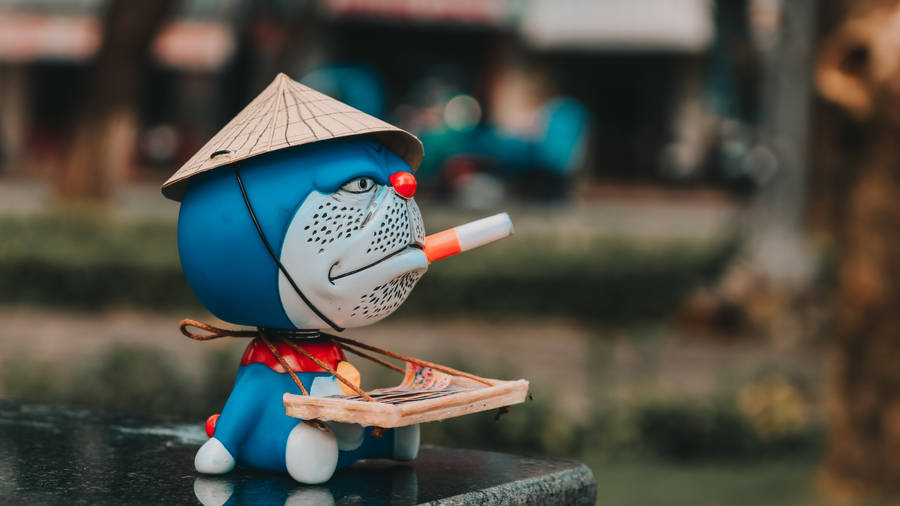 Figurine Doraemon 4k Wallpaper