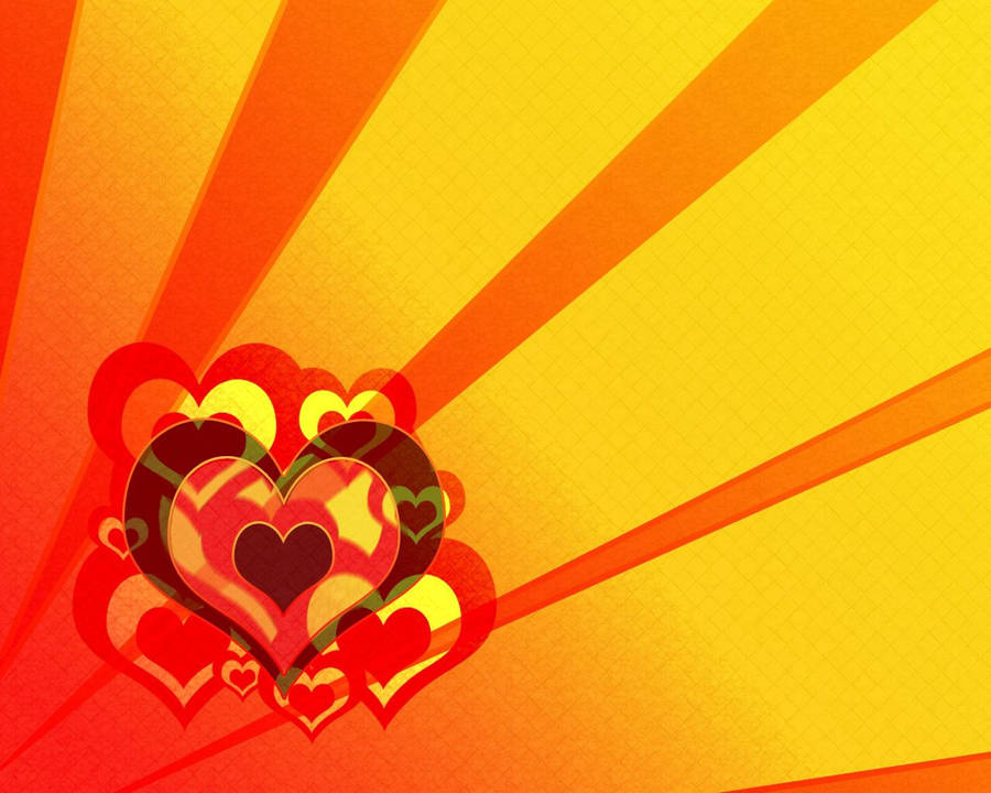 Find Your Heart In The Orange Lines Wallpaper