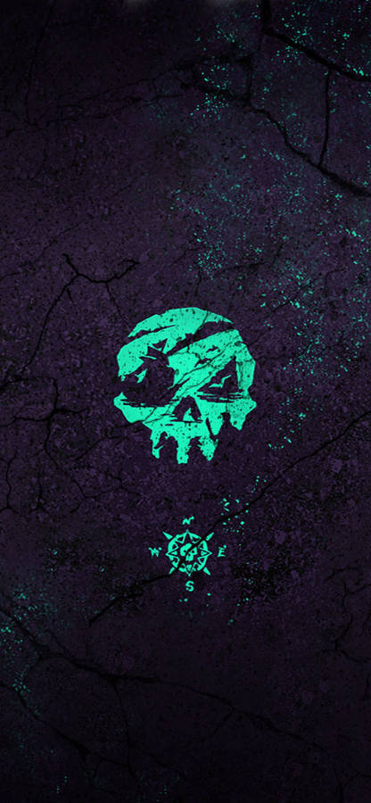 Find Your Way Amongst The Sea Of Thieves With The Skull And Compass Logo. Wallpaper