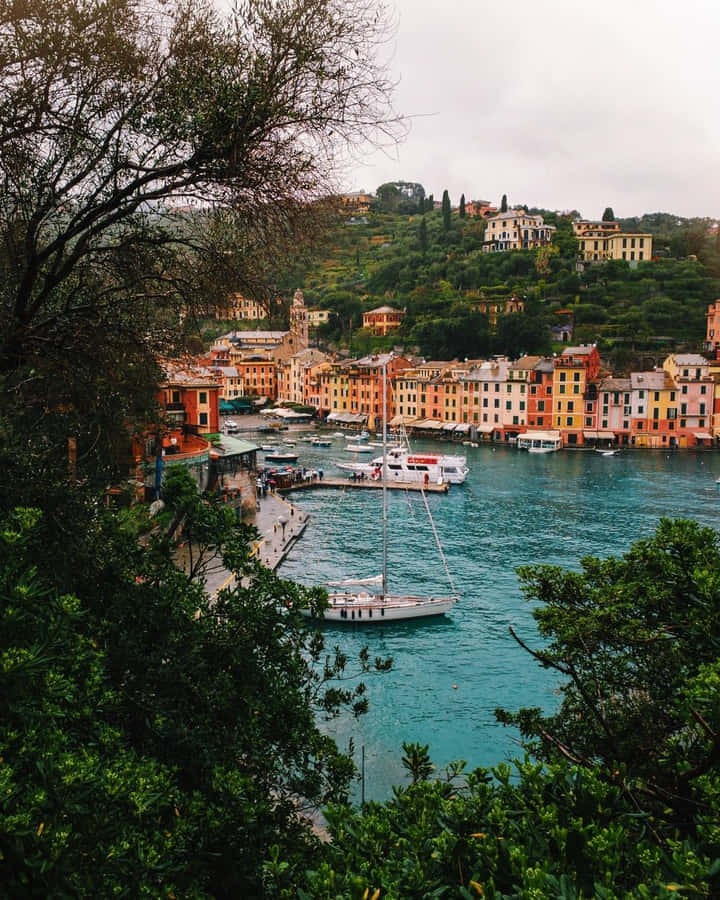 Fishing Village In Portofino Italy Wallpaper