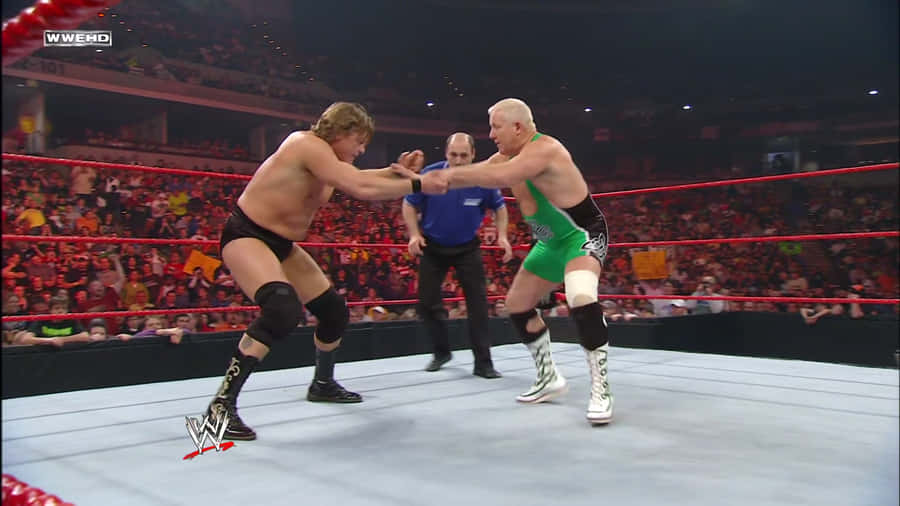 Fit Finlay Vs. Johnny Saint Wrestling Match Wallpaper