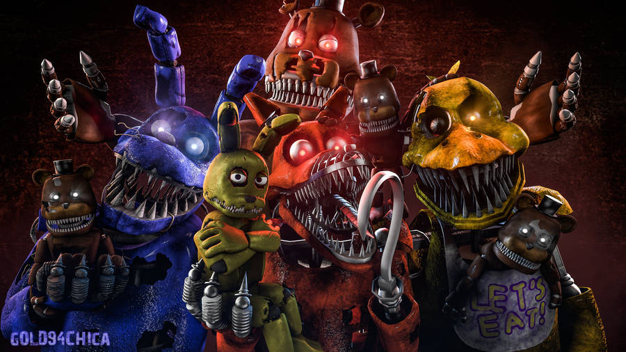 Five Nights At Freddy's Security Breach Fnaf Monsters Wallpaper