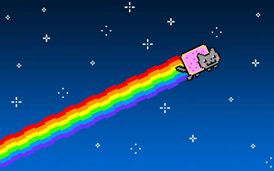 Flappy Nyan Galaxy Cat Wallpaper