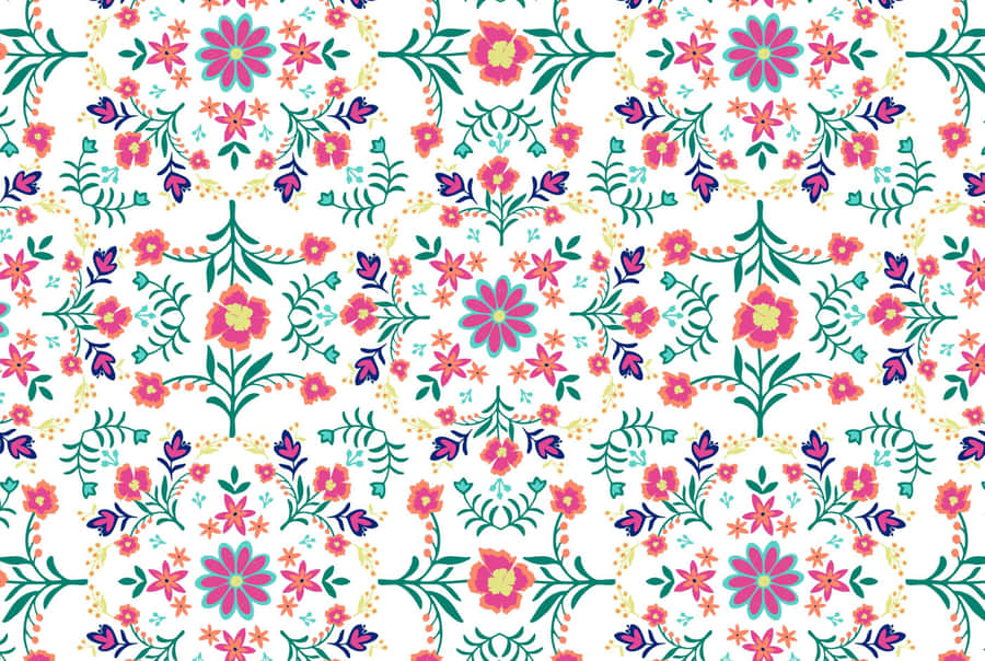 Floral Aesthetic Pattern Boho Mac Wallpaper