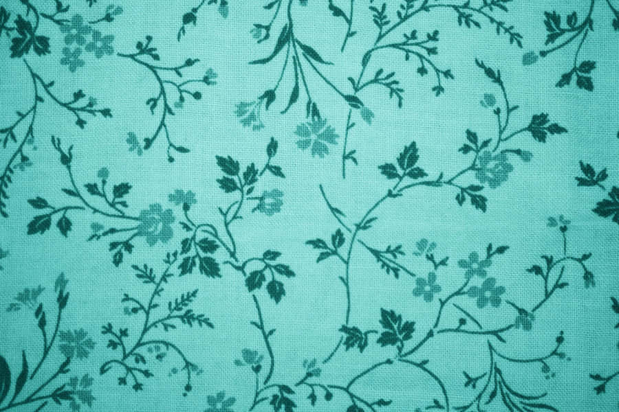 Floral Teal Desktop Wallpaper