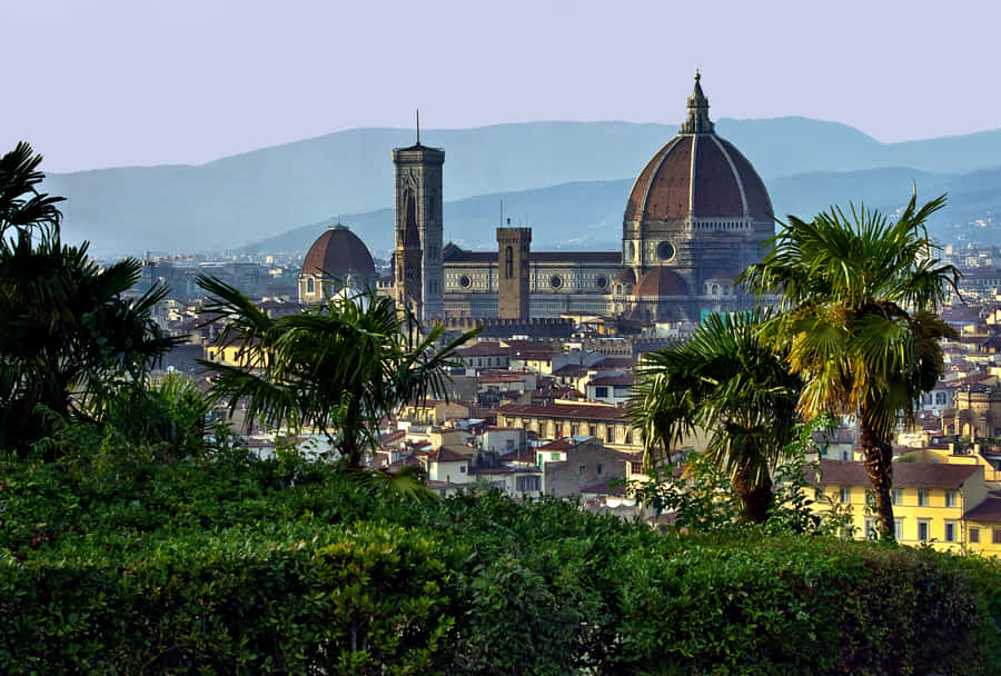 Florence Cathedral Far View Italy Wallpaper
