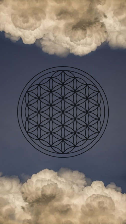 Flower Of Life In The Clouds Wallpaper