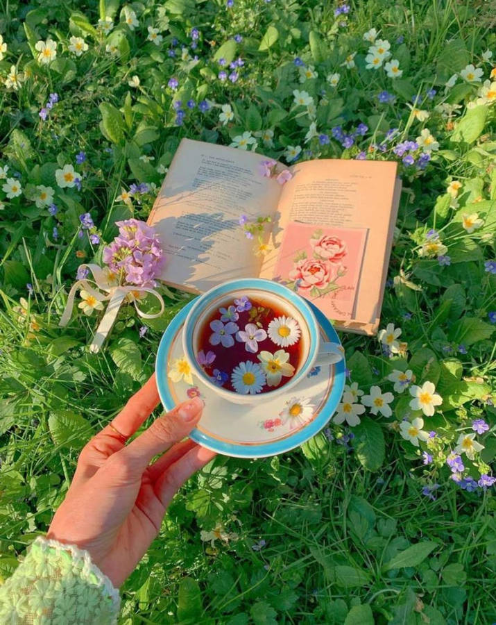 Flowers In Tea Spring Iphone Wallpaper