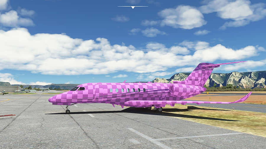 Fly Pink - A Gorgeous Plane Propelling Through The Skies Wallpaper