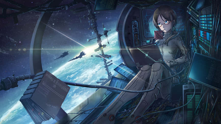 Fly Through The Depths Of Space With This Stunning 4k Anime Wallpaper Wallpaper