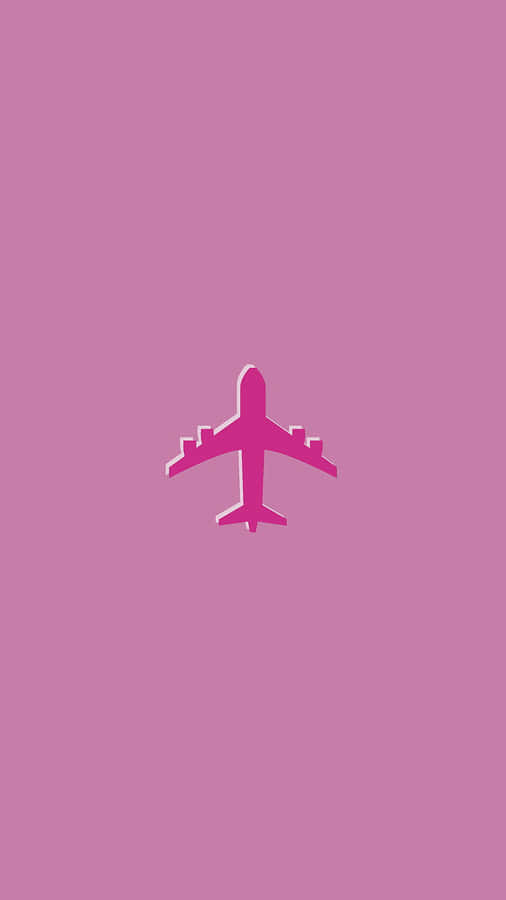 Fly Toward The Sunset In A Beautiful Pink Plane Wallpaper