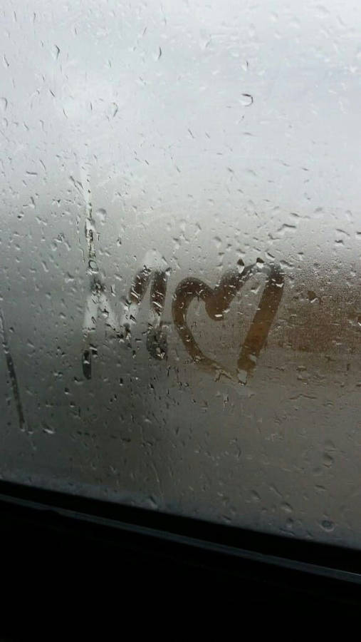 Foggy Window Letter M Wallpaper