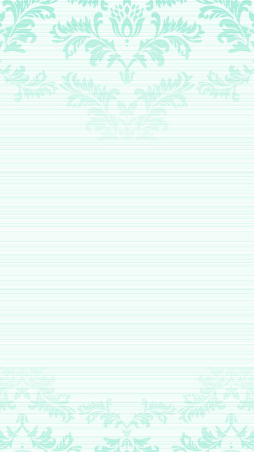 Foliage Border Mint Green Iphone Wallpaper