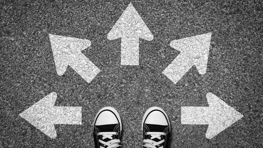 Foot Journey Arrows Directions Wallpaper