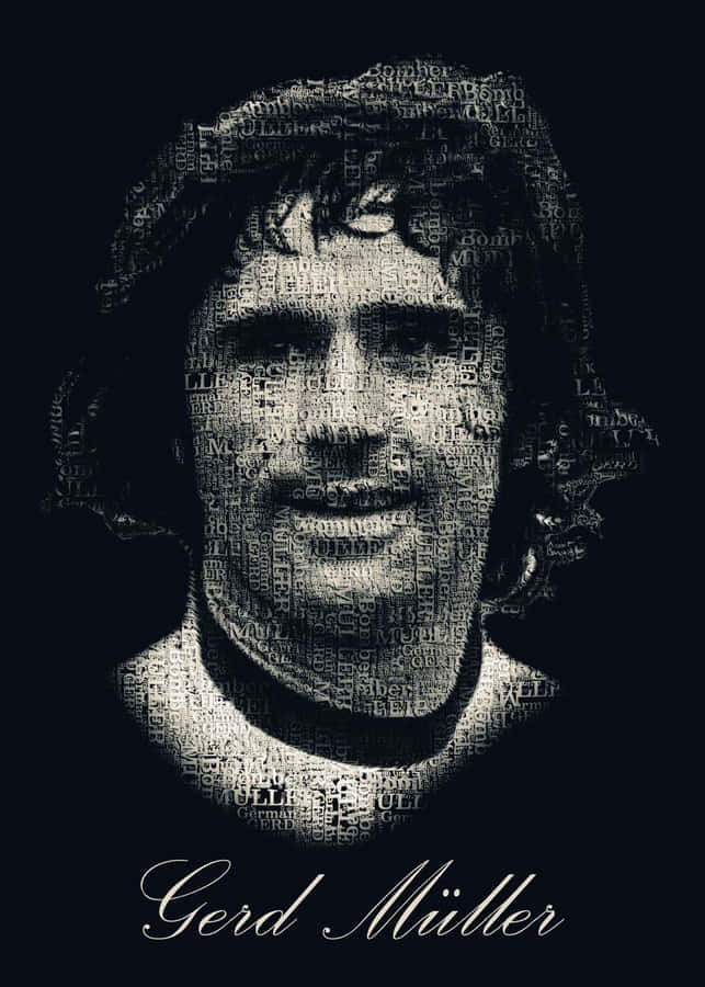 Football Player Gerd Muller Word Art Wallpaper