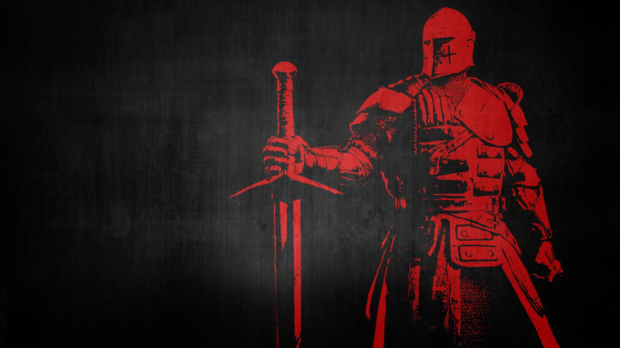 For Honor Game Warden Red Aesthetic Wallpaper