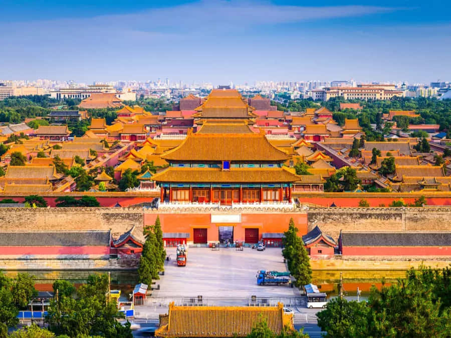 Forbidden_ City_ Aerial_ View_ Beijing Wallpaper