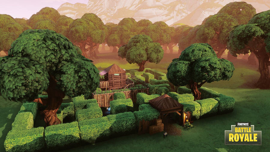 Fortnite Battle Royale Labyrinth With Fort Wallpaper