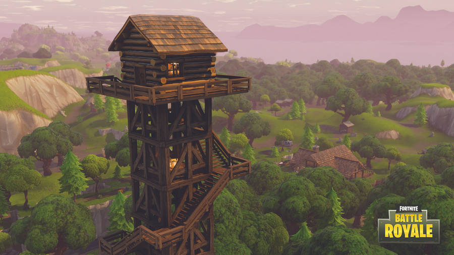Fortnite Battle Royale Lodge In Woods Wallpaper