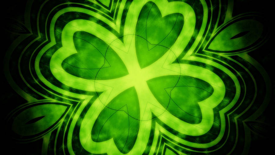 Four Leaf Clover St Patrick's Day Wallpaper