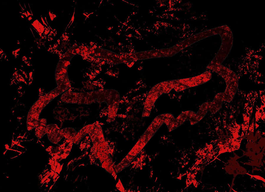Fox Racing Logo Red Paint Wallpaper