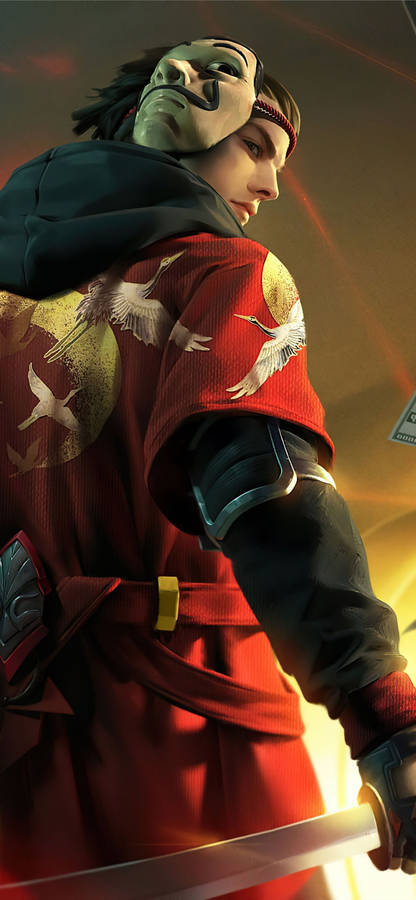 Free Fire Season 1 With Money Heist Mask Wallpaper