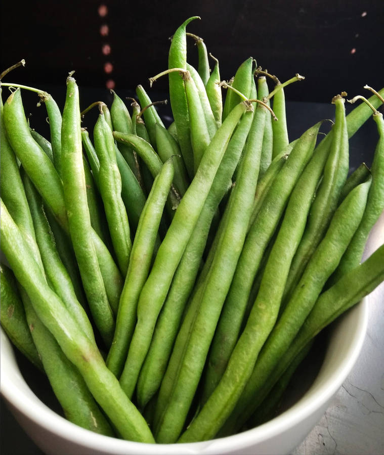 Fresh Harvest Of French Beans Wallpaper