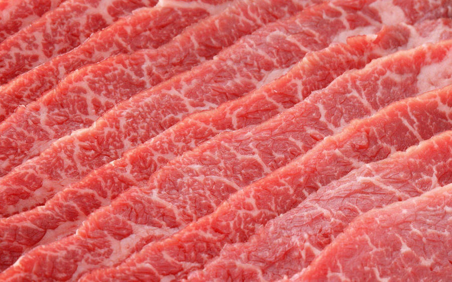 Fresh Red Luscious Kobe Beef Pieces Wallpaper