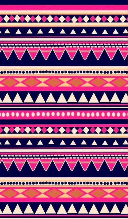 Fuchsia Pink Tribal Pattern Wallpaper