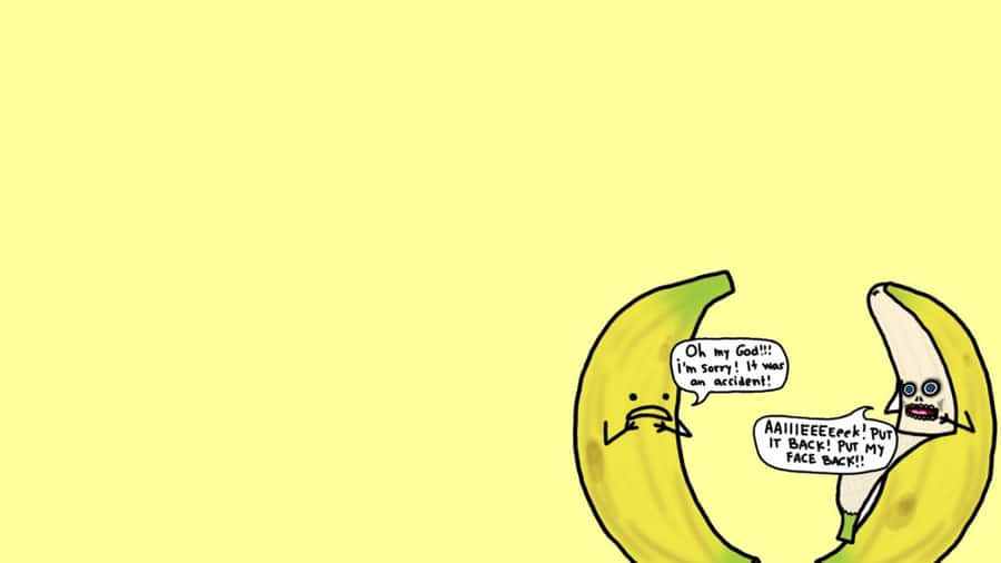 Funny Banana Food Art Wallpaper