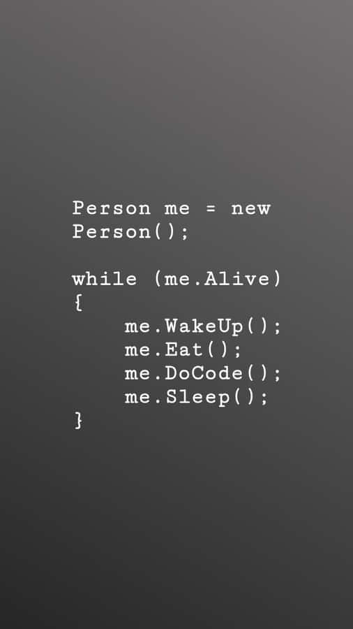 Funny Coding Person Routine Wallpaper