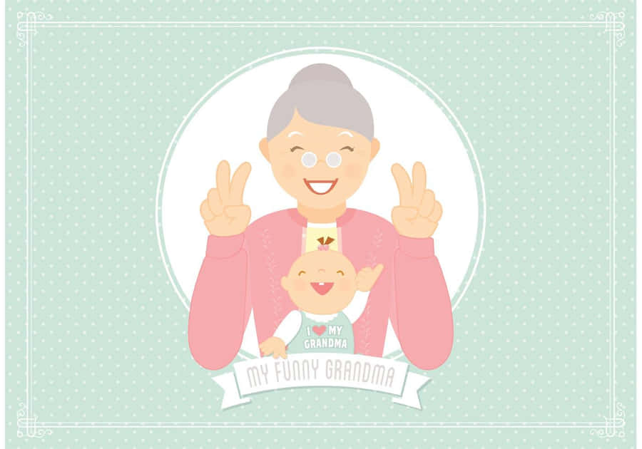 Funny Grandma Cartoon Image Wallpaper