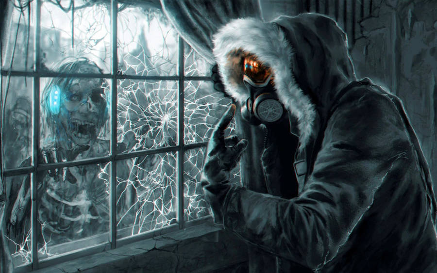 Futuristic Cyberpunk Cityscape Under Neon Lights Wallpaper