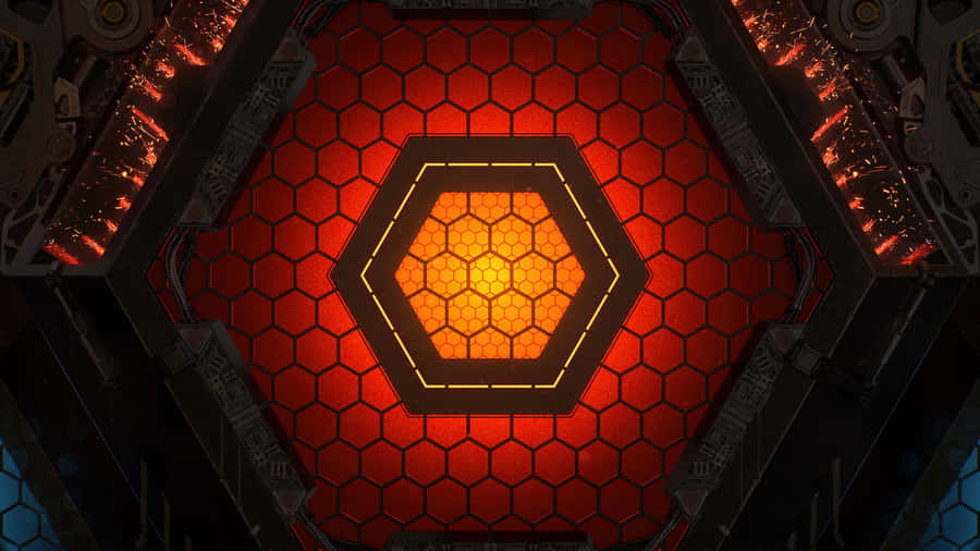 Futuristic Hexagon Pattern In 4k Resolution Wallpaper