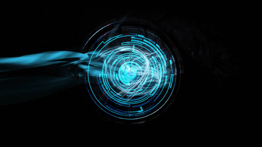 Futuristic Technology Logo Wallpaper