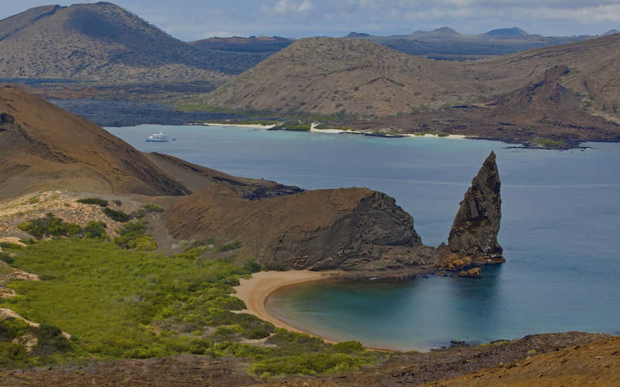 Galapagos Lake Ecuador In Galapagos Islands Wallpaper