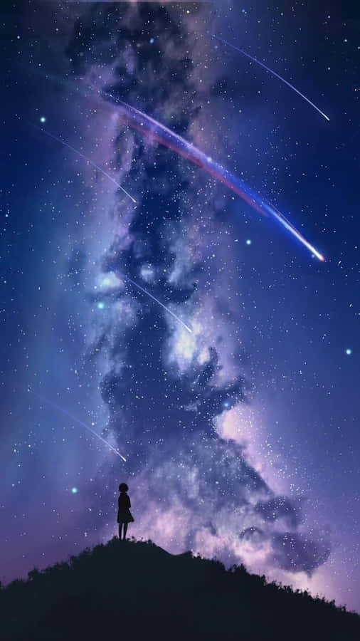 Galaxy Sky Purple And Starry Wallpaper