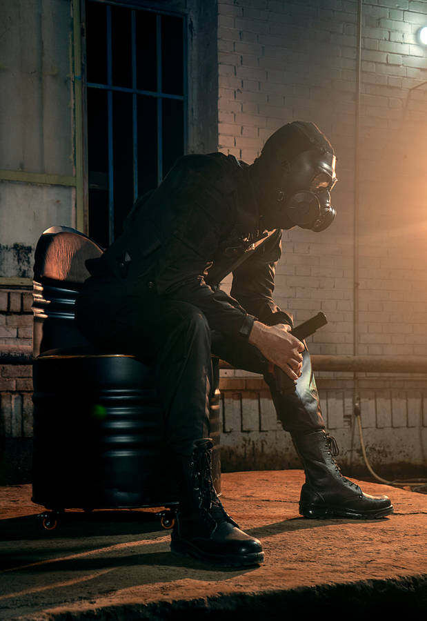 Gamer With Gas Mask Wallpaper