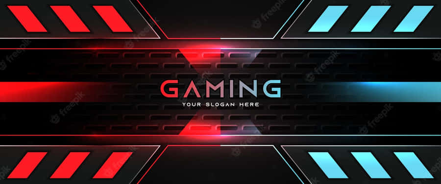 Gaming Background With Red And Blue Stripes Wallpaper