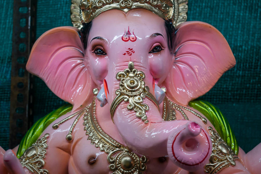 Ganesh Chaturthi Pink Wallpaper