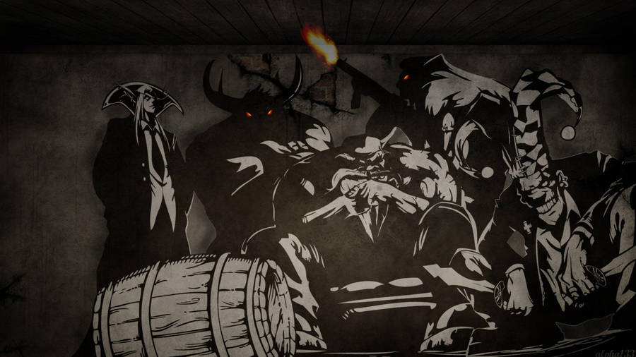 Gangster Creatures Illustration Wallpaper